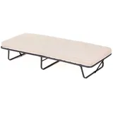 COSTWAY Gästebett klappbar, 190 x 80 cm, mit Matratze, Einzelbett 170kg beige