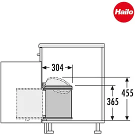 HAILO AS Mono 15 l edelstahl/schwarz