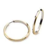 Boccia Damen Creolen 0571-02 Titan bicolor goldplattiert