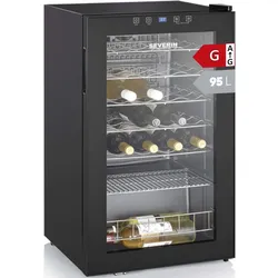 SEVERIN Weinkühlschrank "WKS 8908", G (A-G), schwarz, B:48,2cm H:84cm T:47cm, Weinkühlschränke