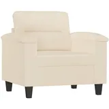 vidaXL Sessel Beige 60 cm Mikrofasergewebe