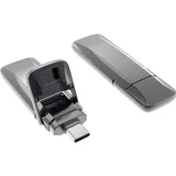xlyne 7612800 USB-Stick 128 GB Grau 7612800 USB-C® (USB 3.2 Gen 2)