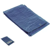Saturnia Blaue Abdeckplane mit Metallösen ca. 8 x 12