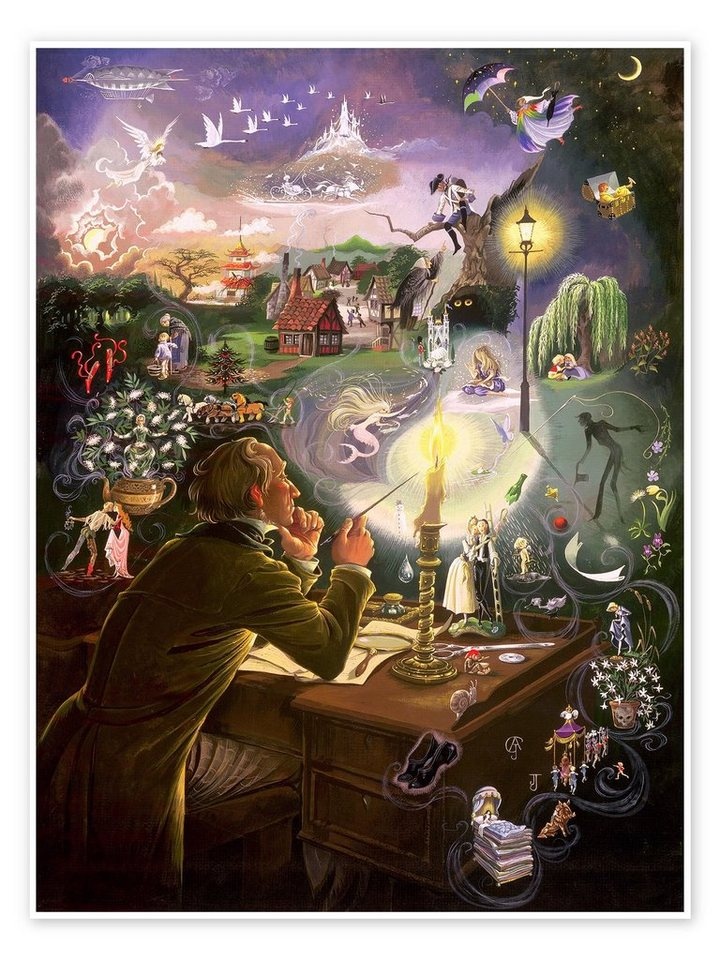 Posterlounge Poster Anne Grahame Johnstone, Hans Christian Andersen, Jungenzimmer Malerei 90 cm x 120 cm