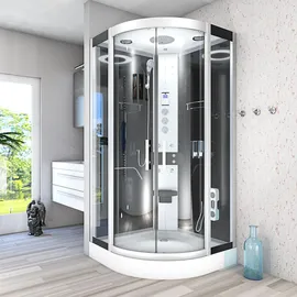 AcquaVapore D58-13T1 Komplettdusche 90 x 90 cm Schwarz Sicherheitsglas ESG