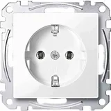 Merten SCHUKO-Steckdose pws/gl mit Steckklemme MEG2301-0319