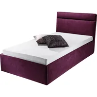 Westfalia Schlafkomfort Polsterbett, lila (brombeer), B:147cm L:210cm, Bezug Bett: