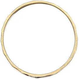 KUZZOI Ringe - Ring Bandring Herrenring Gehämmert 375er Gelbgold - Gr. 64 MM - in Gelbgold - für Damen