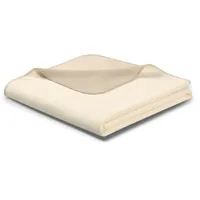Biederlack Kuscheldecke Doubleface 150 x 200 cm Mischgewebe Ecru