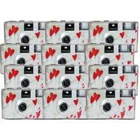 Photo Porst 12x Einwegkamera fliegende Herzen weiß MHD 12.2025 Einwegkamera