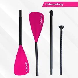 24move Doppelpaddel 2 in 1 Aluminium 230 cm Pink