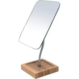 Flexibler Schwanenhals-Schminkspiegel aus Bambus 360° drehbar 20,3 cm