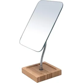 Flexibler Schwanenhals-Schminkspiegel aus Bambus 360° drehbar 20,3 cm