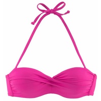 s.Oliver Bandeau-Bikini-Top »Spain«, unifarben mit Wickeloptik, pink Gr.34 Cup E,