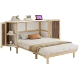 Flieks Schrankbett, Natur, Holzwerkstoff, Schlafzimmer, Betten, Klappbetten