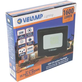 VELAMP PADLIGHT5, SMD LED Strahler, 20W IP65, schwarz 4000K