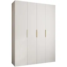 abiks möbel Drehtürenschrank COMO 180 x 245,5 x 50 cm Weiß/Gold