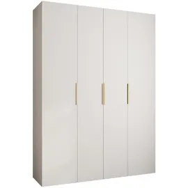 abiks möbel Drehtürenschrank COMO 180 x 245,5 x 50 cm Weiß/Gold