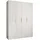 abiks möbel Drehtürenschrank COMO 180 x 245,5 x 50 cm Weiß/Gold