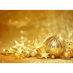 Tischsets | Platzsets - Weihnachten - Goldene Kugeln - 12 Stück aus Premium Papier - Die besondere Tischdekoration für die Weihnachtszeit