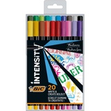 BIC Fineliner Intensity Fine, CEL1011728, Strichbreite 0,4 mm, farbig sortiert, 20 Stück