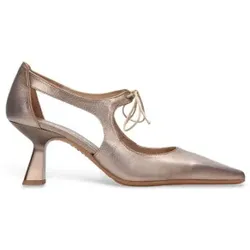 Hispanitas für Damen. HV253934 Gold Nova Lederschuhe (39), 5 bis 8 cm, Schnürsenkel, Lässig, Party, Klassisch