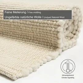 THEKO Alm-Glück UNI natural white 160x230 cm