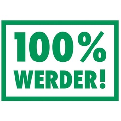 Wandtattoo WALL-ART "Werder Bremen 100%" Wandtattoos Gr. B/H/T: 120 cm x 83 cm x 0,1 cm, -, grün Wandtattoos Wandsticker