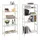 Songmics Badregal, Küchenregal, Schuhregal mit 5 Ebenen, Standregal aus Bambus, 26 x 60 x 130 cm, für Bad, Wohnzimmer, Flur, Küche, wolkenweiß BCB35WT