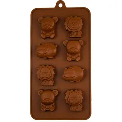 Wisefood Silikonform Zoo - braun 20x10,5x2cm