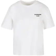miss tee The Champagne Club T-Shirt weiß 4XL