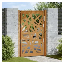 vidaXL Gartentor 105x155 cm Wetterfester Stahl Lichtdesign