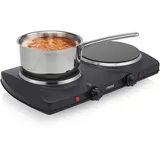 Princess Doppelkochplatte 2-Kochplatten 16/19 cm 800/1200 W schwarz