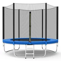 Oryxearth Trampolin Outdoor Ø183/244/305/427 cm, Rundes Gartentrampolin für Kinder, Externes Sicherheitsnetz, Sicherheitspolster, Leiter, Kantenschutz, Randabdeckung