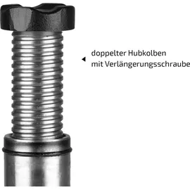 Heyner HEYNER® Doppelhub-Unterstellheber hydraulischer Wagenheber 5t Stempel-Wagenheber für SUV/PKW Hubhöhe 22,2-50cm