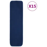 vidaXL Stufenmatte Antirutsch Stufenmatten 15 Stk. 75x20 cm Marineblau Rechteckig, vidaXL, Rechteckig blau