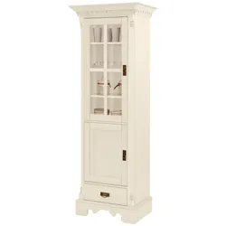 Vitrine HOME AFFAIRE "Milan", beige (cremefarben), B:72cm H:199cm T:47cm, Massivholz, Schränke, Höhe 199 cm