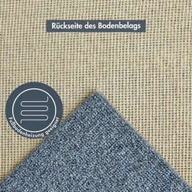 Andiamo Teppichboden ANDIAMO "Bob, Feinschlinge, Gesamthöhe 4,5 mm, Luxusklasse LC1", blau, B:500cm L:700cm, Kunstfaser, Teppiche, meliert, Breite 200, 400 oder 500 cm, strapazierfähig & pflegeleicht