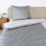 Tom Tailor FINE Stripes Grau 135 x 200 cm + 80 x 80 cm