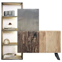 Wolf Möbel CITY Highboard mit 3 Türen Regal LED-Beleuchtung