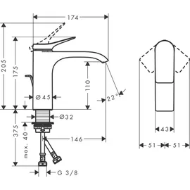 Hansgrohe Vivenis 110  Einhandmischer mattweiß 75022700