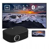 MAXXO LED800, 700 ANSI Lumen, Native Full HD 1080P, Unterstützung 4K, 5000:1, Autofokus, 5G WiFi, Bluetooth, Dolby Audio, zertifiziertes Netflix, YouTube, Prime Video, Linux (Anthrazit)