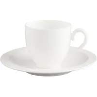 Villeroy & Boch Espressotasse mit Untertasse 0,07 l Weiß 2 St.