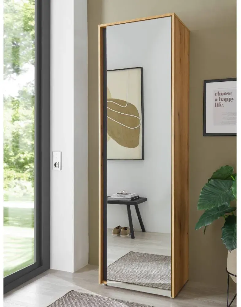 Dielenschrank Flurschrank mit Spiegeltür 200 cm hoch