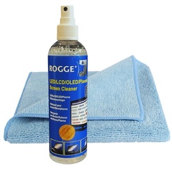 Rogge ROGGE DUO-Clean clear - 250ml Bildschirmreiniger inkl. Microfasertuch Reinigungsspray (2-St)
