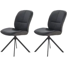 Jockenhöfer Esszimmerstuhl Fiete Leder schwarz 2er Set