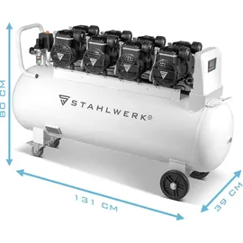 STAHLWERK Kompressor 10 bar 8,6 PS 6,4 kW 840 l/min 150 l Druckluftkompressor