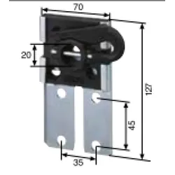 SELVE Motorlager für Rollladenfertigkästen, Verbindung mit Steckzapfen, abrollbar max 30Nm #281932