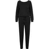 URBAN CLASSICS Damen Ladies Long Sleeve Terry Jumpsuit, Schwarz (Black 00007), XL