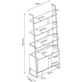 [en.casa] Schreibtisch Storfjord Schwarz